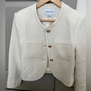 Cream Boucle Urban Revivo blazer